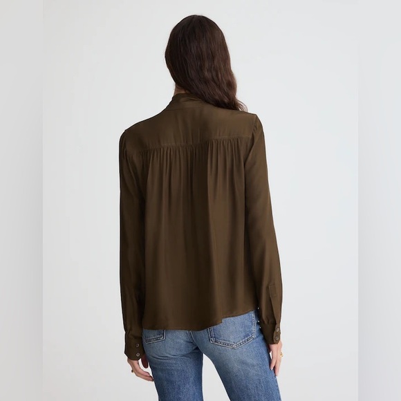 Madewell Tie-Neck Long-Sleeve Top nwt - Picture 4 of 4